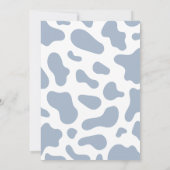 Invitation Bleu Baby Clothesline Petit Baby shower Cowboy (Dos)