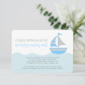 Invitation Bleu Baby shower nautique Boy Boy Boîtier (Debout devant)