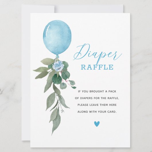 Invitation Bleu Balloon vert Déchets Raffle Signal (Devant)