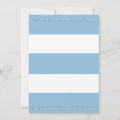 Invitation Bleu barbeau et rayures blanches Ancrage Diamant (Dos)
