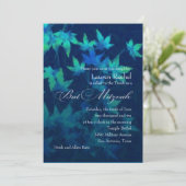 Invitation Bleu bat mitzvah Feuille (Debout devant)