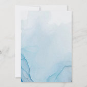 Invitation Bleu Beurre d'or Princesse Quinceañera (Dos)