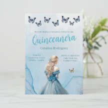 Bleu Beurre d'or Princesse Quinceañera