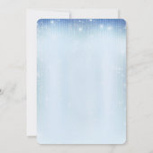 Invitation Bleu blanc Argent Princesse Robe Douce 16 Partie (Dos)