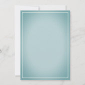 Invitation Bleu blanc élégant dégradé floral Baby shower en (Dos)