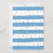 Invitation Bleu Blanc Fleurs sauvages & Papillons Mariage (Dos)