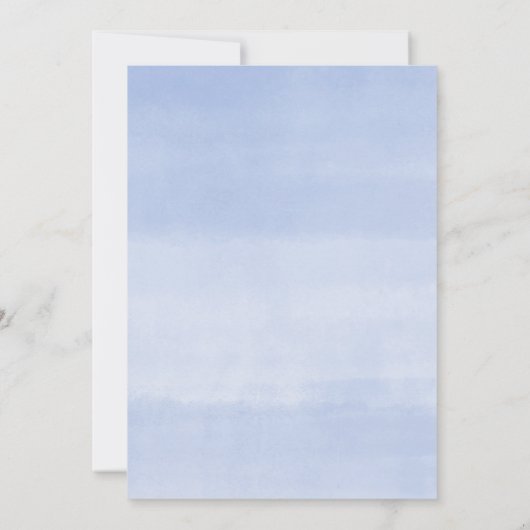 Invitation Bleu blanc floral or Douche par Mail Spring bébé (Dos)