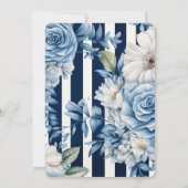 Invitation Bleu Blanc Fruits Floraux Anniversaire (Dos)