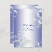 Invitation Bleu blanc mariage (Devant / Derrière)