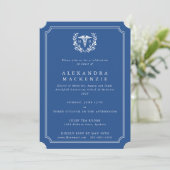 Invitation Bleu/Blanc MD Caduceus Graduation (Debout devant)