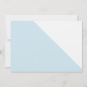 Invitation Bleu Blanc Or Baptême bébé garçon photo (Dos)