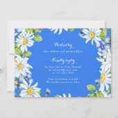 Invitation Bleu Blanc Pays Daisy Photo 80e anniversaire (Dos)