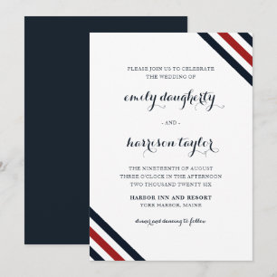 Invitation Bleu blanc rouge Mariage