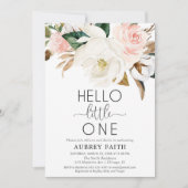 Invitation Bleu blanc rustique sieste florale voir rencontrer (Devant)