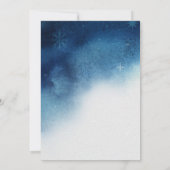 Invitation Bleu blanc Whimsical Snowflake Elegance Mariage (Dos)