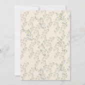 Invitation Bleu Bleu Bébé 1er Anniversaire (Dos)