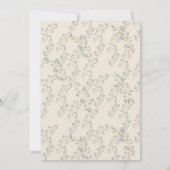 Invitation Bleu Bleu Bébé Mignonne Pâques (Dos)