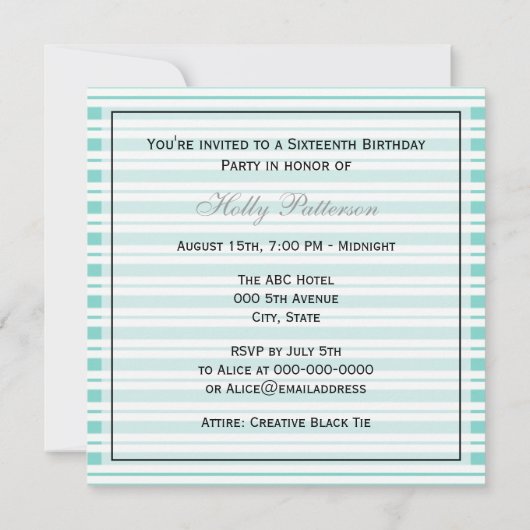 Invitation Bleu Bleu Bleu Bleu Bleu Bleu Bleu Bleu SQ #2 Doux (Dos)