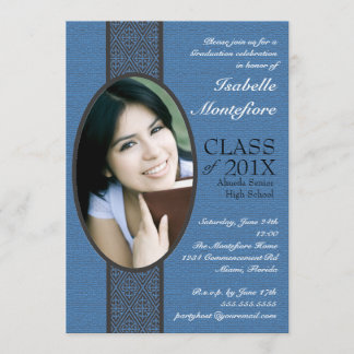 Invitation Bleu Bleu Bleu Bleu Classique