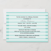 Invitation Bleu Bleu Bleu Bleu Fête des mariées H (Dos)