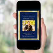 Invitation Bleu bleu marine