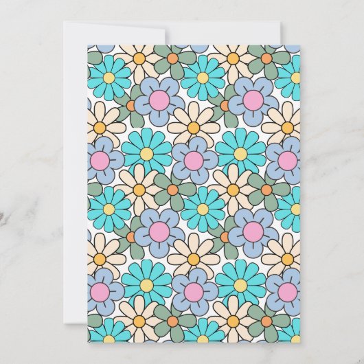 Invitation Bleu bleu violet Super 60e anniversaire (Dos)