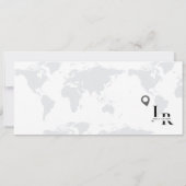 Invitation Bleu Boarding pass mariage enregistrer le billet d (Dos)