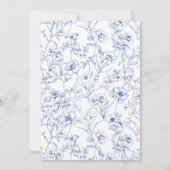 Invitation Bleu Bow Attache la Fête des mariées de noeud (Dos)