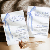 Invitation Bleu Bow Elle Attache La Fête des mariées Du Noeud