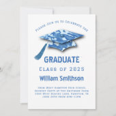 Invitation Bleu Camo Graduation Party (Devant)