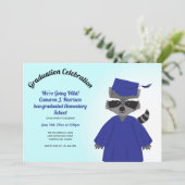 Invitation Bleu Casquette de course de caricatures Kid Gradua (Debout devant)
