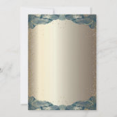 Invitation Bleu Casquette, Vin Verre Confetti Graduation (Dos)