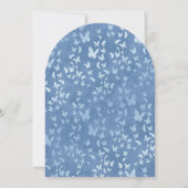 Invitation Bleu céleste princesse argent Quinceanera (Dos)