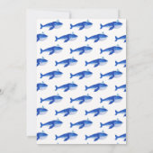 Invitation Bleu C'est un garçon sous le Baby shower de balein (Dos)