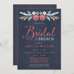 Invitation Bleu Chalkboard Floral Bridal Brunch<br><div class="desc">Carte d'invitation Bridal Brunch élégante avec belle florale contre un arrière - plan de tableau noir bleuté, avec le mot "Bridal" dans la police de caractères de script moderne. Cette invitation comprend un côté arrière à motifs. Consultez d'autres articles Mariages/nuptiaux correspondants dans ma collection ici -> http://www.zazzle.com/collections/bluish_chalkboard_floral_bridal_and_wedding-119872540777216768?rf=238364477188679314 Personnalisez-le avec vos...</div>