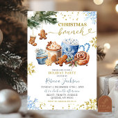 Invitation Bleu Chaud Coca Cookies Noël Brunch