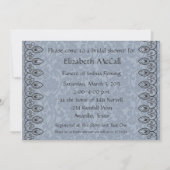 Invitation bleu-clair de Fête de la mariée de (Dos)