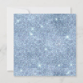 Invitation Bleu clair Diamant Étalé Phuile 21e Anniversaire (Dos)