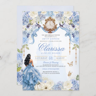 Invitation Bleu clair Doux 16 Cendrillon V2