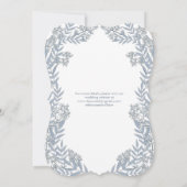 Invitation Bleu clair Dusty Mariage Botanique Vintage (Dos)