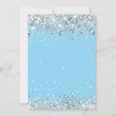 Invitation Bleu clair et argent 12e anniversaire (Dos)