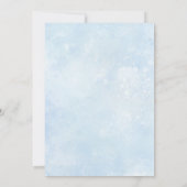 Invitation Bleu clair et flou Fleur Dusty Bleu Botanique (Dos)