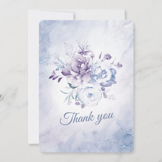 Invitation Bleu clair et Mariage lavande (Dos)