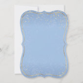 Invitation Bleu clair et or princesse Quinceanera Anniversair (Dos)