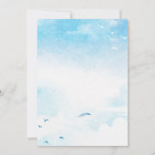 Invitation Bleu clair, Fête des mariées de plage (Dos)