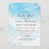 Invitation Bleu clair, Fête des mariées de plage (Devant / Derrière)