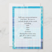 Invitation Bleu clair Madras Plaid (Dos)