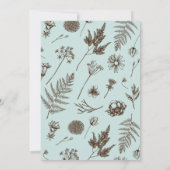 Invitation Bleu clair Mariage de la crête de monogramme (Dos)