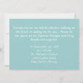 Invitation Bleu clair Papillons blancs tournois Mariage Invit (Dos)