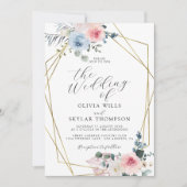 Invitation Bleu clair Plage Mariage Boho Tropical (Devant)